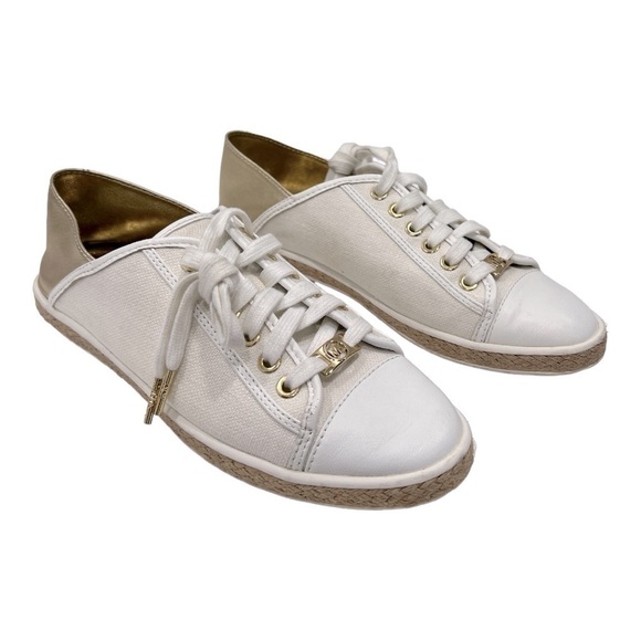 MICHAEL Michael Kors
Lace Up Espadrille Sneakers - Kristy Metallic Size 7 M - Picture 6 of 14